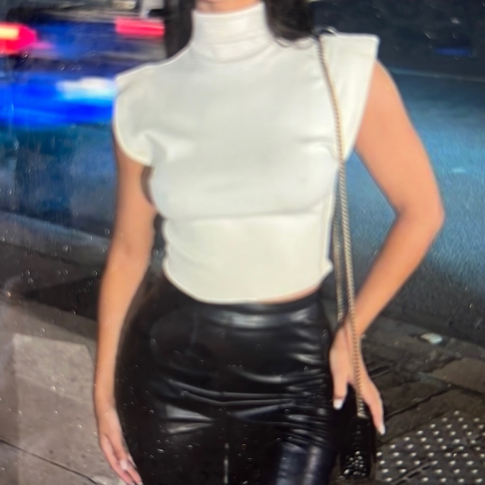Dress half high collar top.